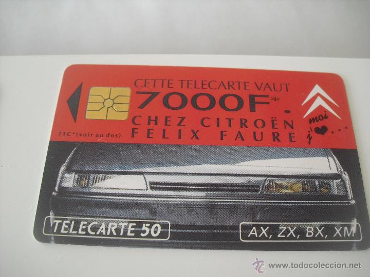 Tarjetas telef&oacute;nicas de colecci&oacute;n: Tarjeta telef&oacute;nica. France Telecom. Tel&eacute;fono. Citro&euml;n Felix Faure. Ax zx, bx, Xm