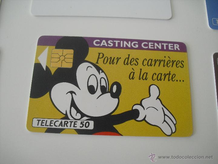Tarjetas telef&oacute;nicas de colecci&oacute;n: Tarjeta telef&oacute;nica. France Telecom. Tel&eacute;fono. Euro Disney. Casting Center. Mickey Mouse.