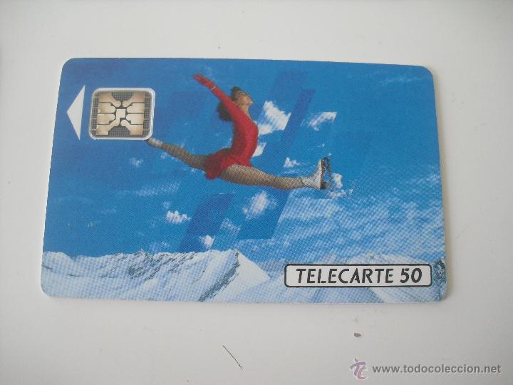 Collection telephone cards: Tarjeta telef&oacute;nica. France Telecom. Tel&eacute;fono. Alberville 92. Jeux Olympiques Juegos olimpicos