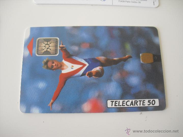 Collection telephone cards: Tarjeta telef&oacute;nica. France Telecom. Tel&eacute;fono.Campeonato del Mundo de Gimnasia. Paris 1992...
