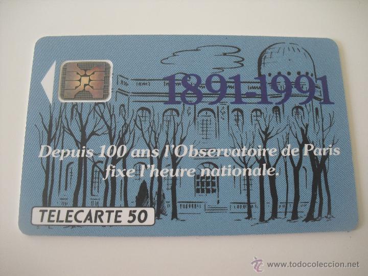 Collection telephone cards: Tarjeta telef&oacute;nica. France Telecom. Tel&eacute;fono. Observatoire de Paris 1891 1991