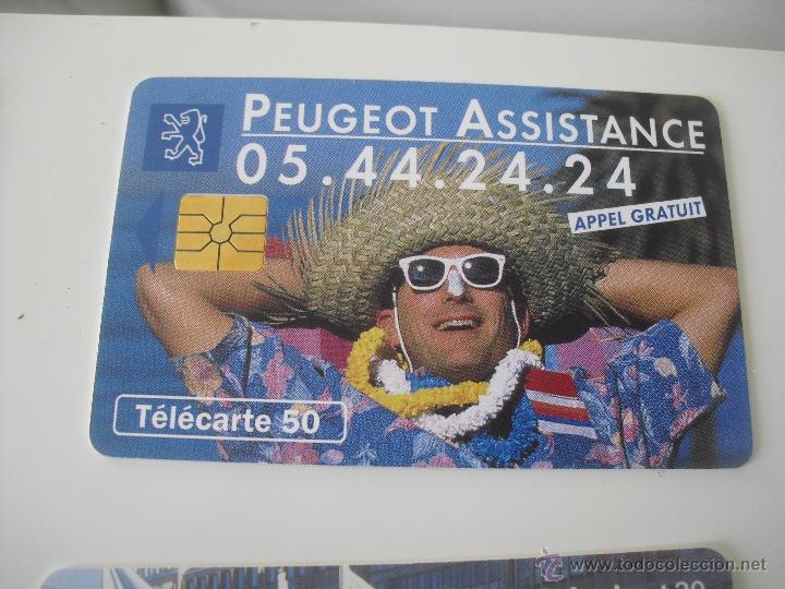Tarjetas telef&oacute;nicas de colecci&oacute;n: Tarjeta telef&oacute;nica. France Telecom. Tel&eacute;fono. Peugeot Assistance.