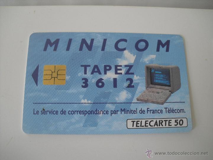 Collection telephone cards: Tarjeta telef&oacute;nica. France Telecom. Tel&eacute;fono. Minicom Tapez 3612