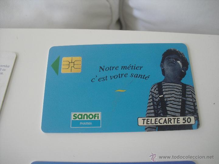 Collection telephone cards: Tarjeta telef&oacute;nica. France Telecom. Tel&eacute;fono. Sanofi. Pharma