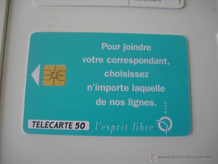 Collection telephone cards: Tarjeta telef&oacute;nica. France Telecom. Tel&eacute;fono. RATP. L'Espirit Libre