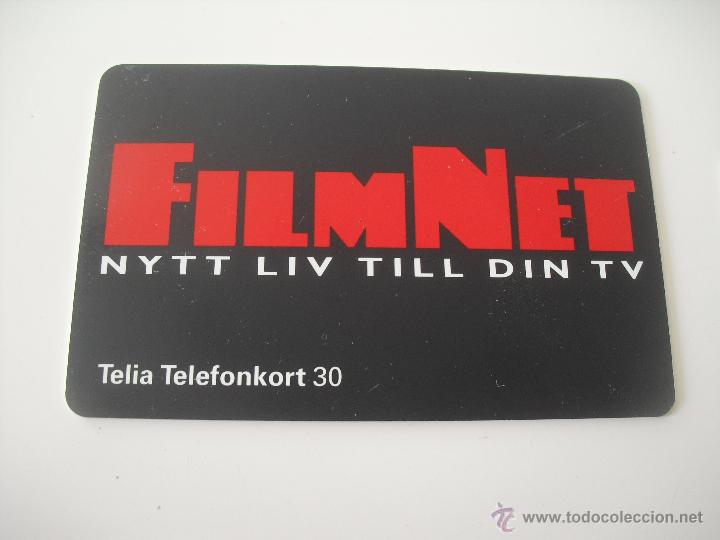 Sammlung von Telefonkarten: Tarjeta telef&oacute;nica. Tel&eacute;fono. Telia Telefonkort. Filmnet. Nytt Liv Till Din TV