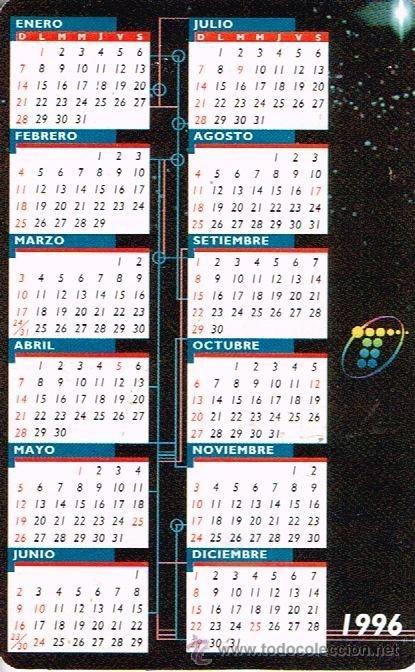 Sammlung von Telefonkarten: TARJETA DE TELEFONICA DE ARGENTINA - CALENDARIO DE 1996