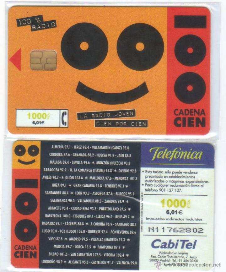 Carte telefoniche di collezione: ESPA&Ntilde;A TT TARJETA TELEFONICA CADENA 100 RADIO