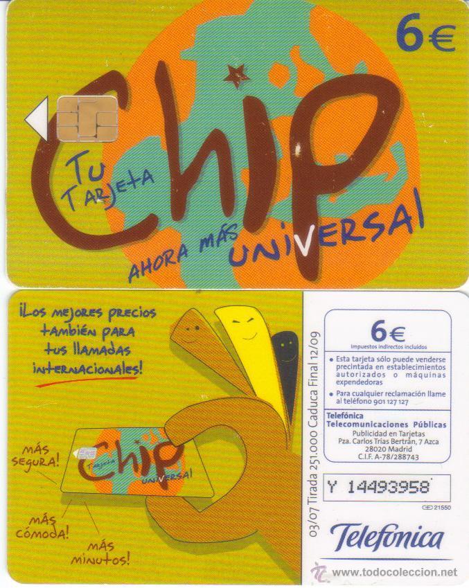 Tarjetas telef&oacute;nicas de colecci&oacute;n: TARJETA TELEFONICA TT CHIP - Foto 1