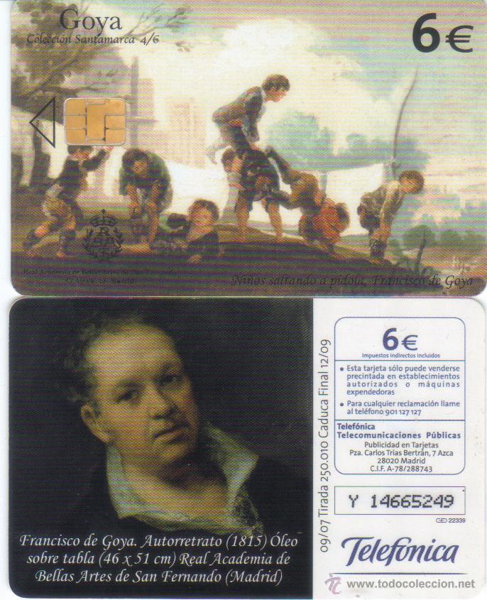 Carte telefoniche di collezione: TARJETA TELEFONICA COLECCION GOYA 4 - 6 TT