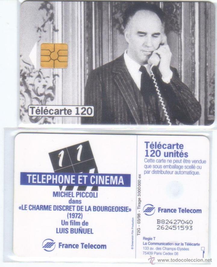 Collection telephone cards: LOTE TARJETAS TELEFONICAS TELECARTE 120 Y 50 CINE Y TELEFONO TT