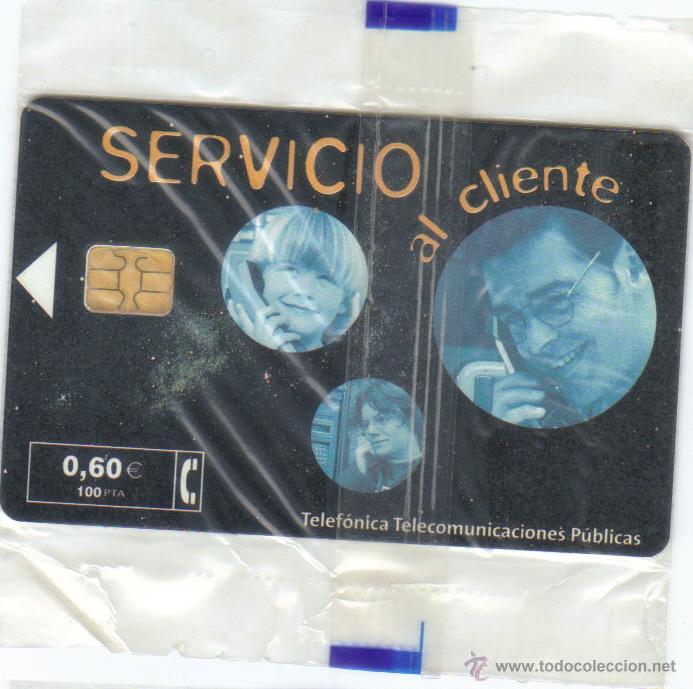 Carte telefoniche di collezione: TARJETA TELEFONICA ESPA&Ntilde;A 7/2001 SERVICIO AL CLIENTE NUEVA PRECINTADA P-477 e89