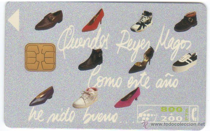 Carte telefoniche di collezione: FELIZ 95 QUERIDOS REYES MAGOS 1995 VER DETALLE ZAPATOS TT