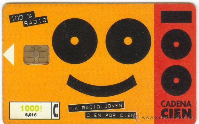 Cartes T&eacute;l&eacute;phoniques de collection: TARJETA TELEFONICA CADENA 100 1000 PESETAS 0400 2000 TT