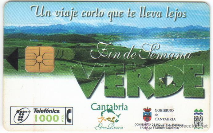Cartes T&eacute;l&eacute;phoniques de collection: TARJETA TELEFONICA CANTABRIA VERDE 1998 TT