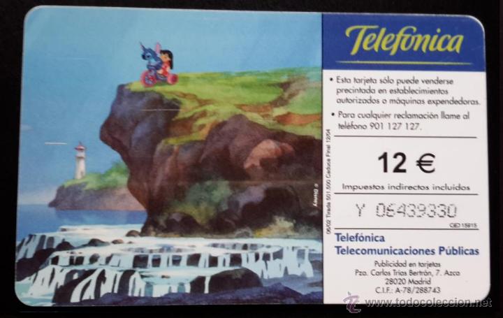 Tarjetas telef&oacute;nicas de colecci&oacute;n: Telef&oacute;nica Lilo & Stitch 12&euro; - Foto 2