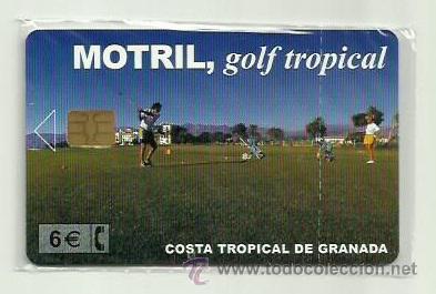 Cartes T&eacute;l&eacute;phoniques de collection: Tarjeta Telefonica Espa&ntilde;a - MOTRIL GOLF (en su precinto original) Ref: 02-0055C (valor facial)