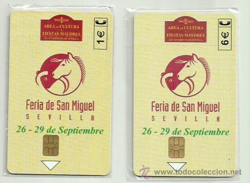 Cartes T&eacute;l&eacute;phoniques de collection: Tarjeta Telefonica Espa&ntilde;a - FERIA DE SAN MIGUEL (en precinto original) Ref: 02-0066-67C valor facial
