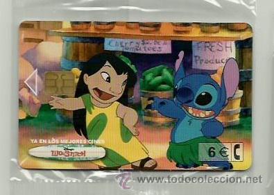 Cartes T&eacute;l&eacute;phoniques de collection: TARJETA TELEFONICA ESPA&Ntilde;A - LILO STITCH DISNEY (EN PRECINTO ORIGINAL) REF: 03-0001E VALOR FACIAL