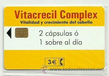 Cartes T&eacute;l&eacute;phoniques de collection: TARJETA TELEFONICA ESPA&Ntilde;A - VITACRECIL COMPLEX (EN PRECINTO ORIGINAL) REF: 03-0004C VALOR FACIAL