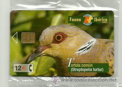 Cartes T&eacute;l&eacute;phoniques de collection: TARJETA TELEFONICA ESPA&Ntilde;A - TORTOLA COMUN (EN PRECINTO ORIGINAL) REF: 03-0007E VALOR FACIAL