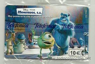 Cartes T&eacute;l&eacute;phoniques de collection: TARJETA TELEFONICA ESPA&Ntilde;A - MONSTRUOS S.A. DISNEY (PRECINTO ORIGINAL) REF: 02-0024C VALOR FACIAL