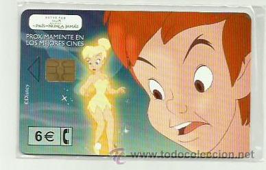 Cartes T&eacute;l&eacute;phoniques de collection: TARJETA TELEFONICA ESPA&Ntilde;A - PETER PAN Y CAMPANILLA (PRECINTO ORIGINAL) REF: 02-0033C VALOR FACIAL
