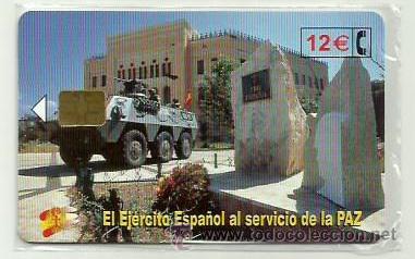 Cartes T&eacute;l&eacute;phoniques de collection: TARJETA TELEFONICA ESPA&Ntilde;A - EJERCITO ESPA&Ntilde;OL EN BOSNIA PRECINTO ORIGINAL REF: 03-0047E VALOR FACIAL