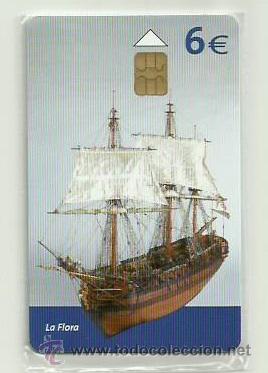 Cartes T&eacute;l&eacute;phoniques de collection: TARJETA TELEFONICA ESPA&Ntilde;A - BARCO LA FLORA (PRECINTO ORIGINAL) REF: 04-0012C VALOR FACIAL
