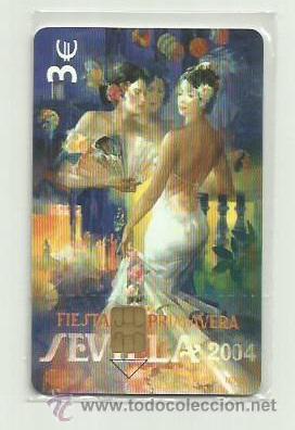 Cartes T&eacute;l&eacute;phoniques de collection: TARJETA TELEFONICA ESPA&Ntilde;A - FIESTAS DE SEVILLA (PRECINTO ORIGINAL) REF: 04-0013C VALOR FACIAL