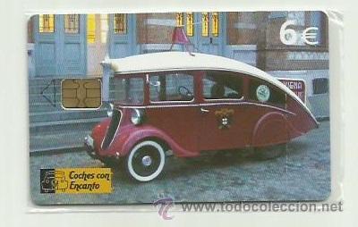 Carte telefoniche di collezione: TARJETA TELEFONICA ESPA&Ntilde;A - COCHES - SINGER 9 cv (PRECINTO ORIGINAL) REF: 04-0021E VALOR FACIAL