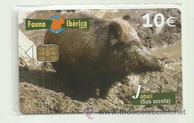 Carte telefoniche di collezione: TARJETA TELEFONICA ESPA&Ntilde;A - JABALI (PRECINTO ORIGINAL) REF: 04-0017E VALOR FACIAL