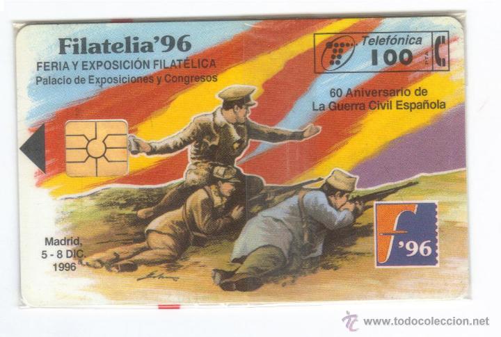 Collection telephone cards: ESPA&Ntilde;A TT TARJETA TELEFONICA FILATELIA 96 NUEVA CON PRECINTO