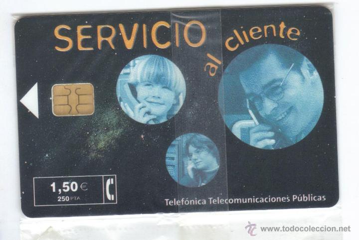 Carte telefoniche di collezione: ESPA&Ntilde;A TT TARJETA TELEFONICA SERVICIO AL CLIENTE NUEVA CON PRECINTO 2001 P-478 e89