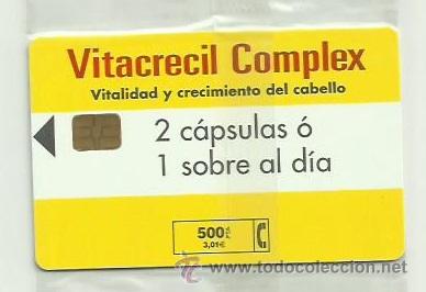 Carte telefoniche di collezione: TARJETA TELEFONICA ESPA&Ntilde;A - VITACRECIL - (EN PRECINTO ORIGINAL) REF: 01-0016B (VALOR FACIAL)