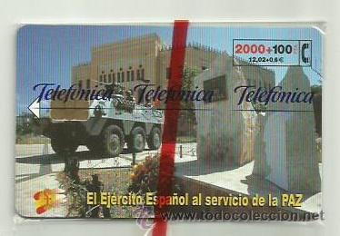Carte telefoniche di collezione: TARJETA TELEFONICA ESPA&Ntilde;A - EJERCITO - (EN PRECINTO ORIGINAL) REF: 01-0020C (VALOR FACIAL)