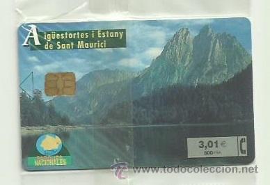 Carte telefoniche di collezione: TARJETA TELEFONICA ESPA&Ntilde;A - AIGUESTORTES - (EN PRECINTO ORIGINAL) REF: 01-0032B (VALOR FACIAL)