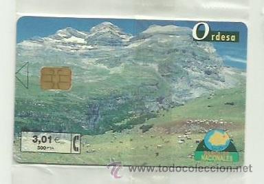 Carte telefoniche di collezione: TARJETA TELEFONICA ESPA&Ntilde;A - ORDESA - (EN PRECINTO ORIGINAL) REF: 01-0033B (VALOR FACIAL)