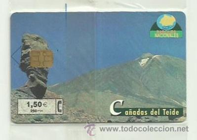 Carte telefoniche di collezione: TARJETA TELEFONICA ESPA&Ntilde;A - CA&Ntilde;ADAS DEL TEIDE - (EN PRECINTO ORIGINAL) REF: 01-0034C (VALOR FACIAL)