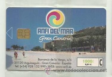 Carte telefoniche di collezione: TARJETA TELEFONICA ESPA&Ntilde;A - ANFI DE MAR DIA -EN PRECINTO ORIGINAL) REF: 01-0046B (VALOR FACIAL)