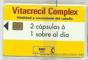 Carte telefoniche di collezione: TARJETA TELEFONICA ESPA&Ntilde;A - VITACRECIL - (EN PRECINTO ORIGINAL) REF: 01-0048B (VALOR FACIAL)