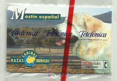 Carte telefoniche di collezione: TARJETA TELEFONICA ESPA&Ntilde;A - MASTIN ESPA&Ntilde;OL - (EN PRECINTO ORIGINAL) REF: 01-0051C (VALOR FACIAL)