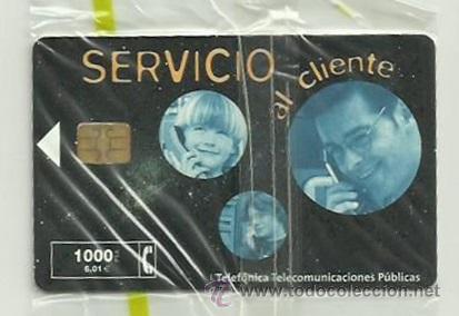 Carte telefoniche di collezione: TARJETA TELEFONICA ESPA&Ntilde;A - SERVICIO CLIENTE - (EN PRECINTO ORIGINAL) REF: 01-0057B (VALOR FACIAL)