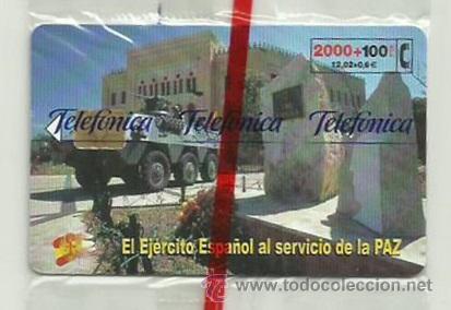 Carte telefoniche di collezione: TARJETA TELEFONICA ESPA&Ntilde;A - EJERCITO - (EN PRECINTO ORIGINAL) REF: 01-0058C (VALOR FACIAL)