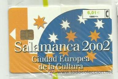Carte telefoniche di collezione: TARJETA TELEFONICA ESPA&Ntilde;A - SALAMANCA 2002 - (EN PRECINTO ORIGINAL) REF: 01-0062B (VALOR FACIAL)