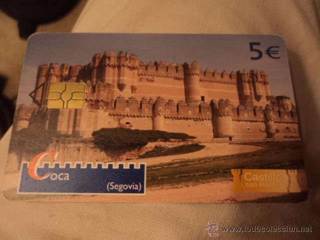 Carte telefoniche di collezione: Tarjeta de tel&eacute;fono o telef&oacute;nica de la serie Castillos con Historia. Coca; Segovia.  euros.