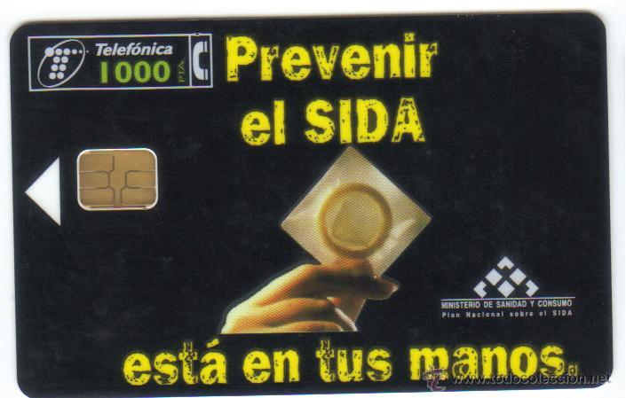 Carte telefoniche di collezione: ESPA&Ntilde;A TT TARJETA TELEFONICA PREVENIR EL SIDA 1998
