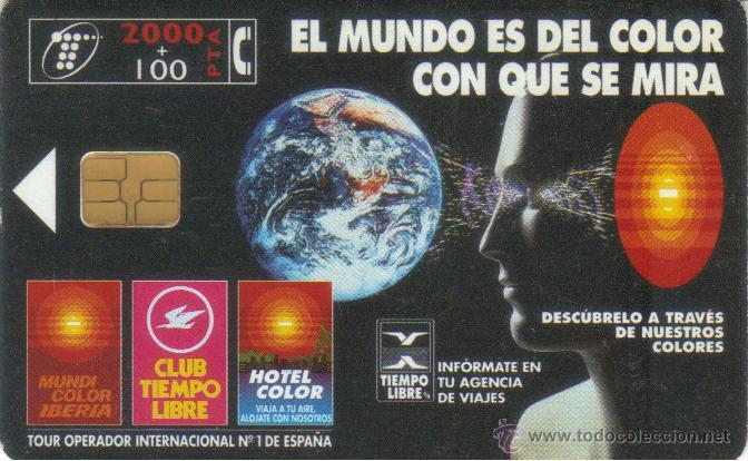 Carte telefoniche di collezione: ESPA&Ntilde;A TT LOTE TARJETAS TELEFONICAS EL MUNDO ES DEL COLOR CON QUE SE MIRA 1997 1998