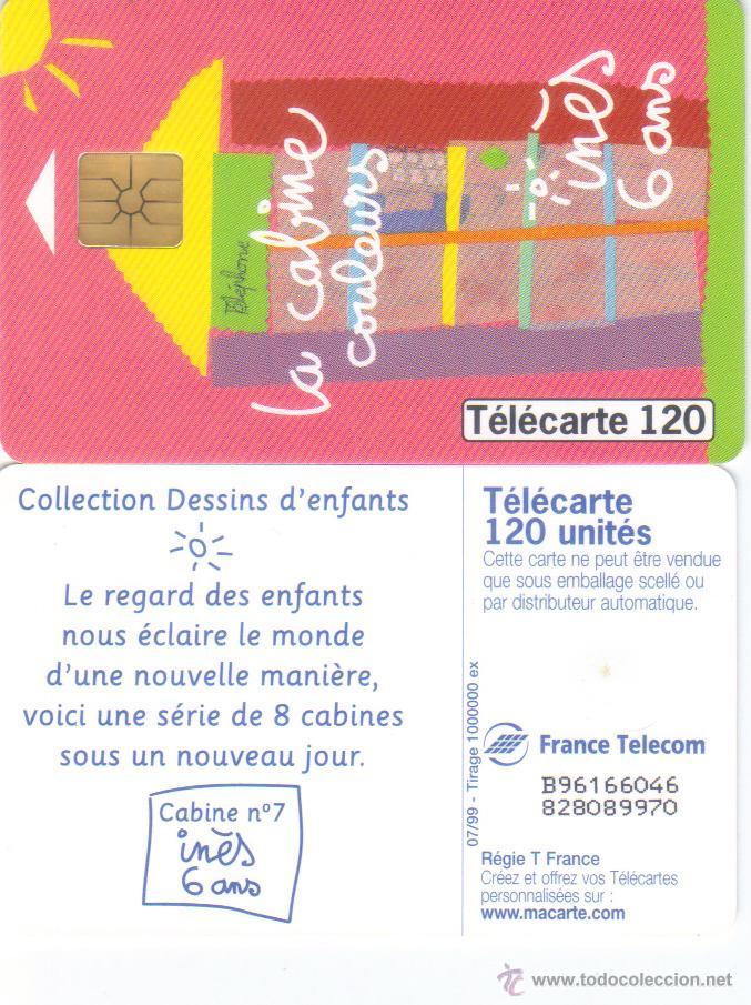 Sammlung von Telefonkarten: TARJETA TELEFONICA TELECARTE 120 TT DISE&Ntilde;OS INFANTILES CABINA