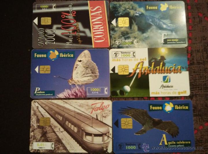 Carte telefoniche di collezione: LOTE 6 TARJETAS TELEFONICAS ESPA&Ntilde;A 1000 PESETAS TT 6&euro; O INDIVIDUAL